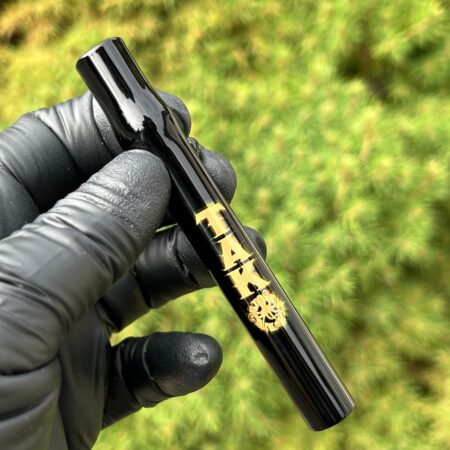 Tako Glass Oneie Black and Gold Glass Pipe Tako Glass   