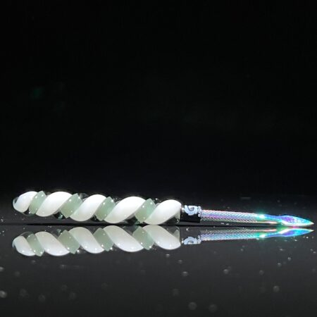 Crystal Grip Iridescent Steel Dabber Accessory TG Arrowhead Grey