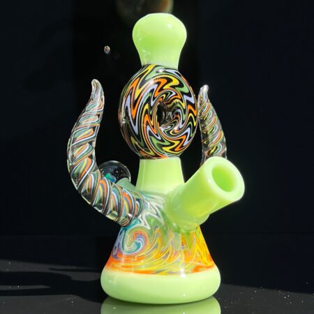 Tropical Wig Wag Mini Bong Glass Pipe TG