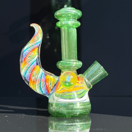 Opalescent Forest Mini Bong Glass Pipe TG