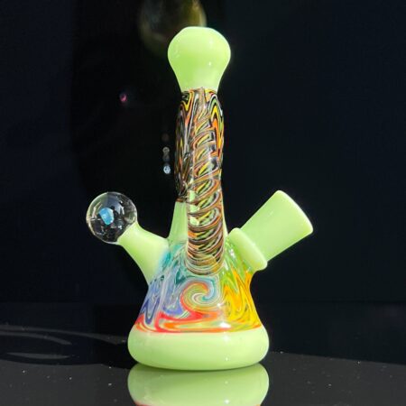 Tropical Wig Wag Mini Bong Glass Pipe TG