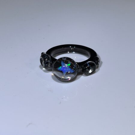 Dichro Star Opal Glass Ring 3 Jewelry Marni420   