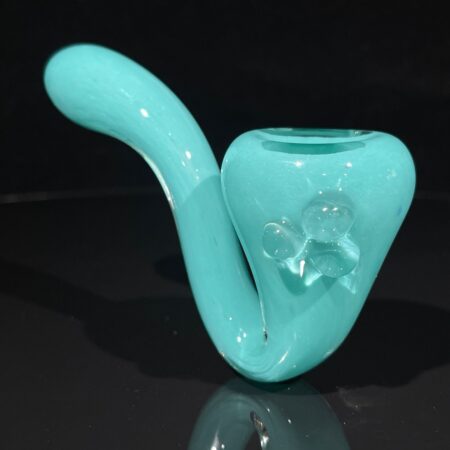 Turquoise Toker Frit Sherlock Glass Pipe Schutz Glass