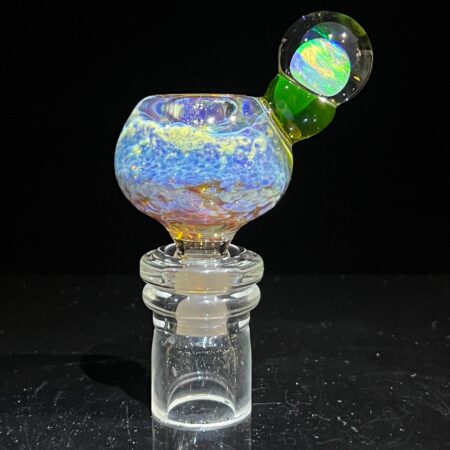 14mm Nebula White Opal UV Pull Slide Accessory Tako Glass   