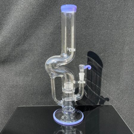 Cloudburst 14" Double Perc Color Kink Recycler Bong Glass Pipe 27 Unlimited
