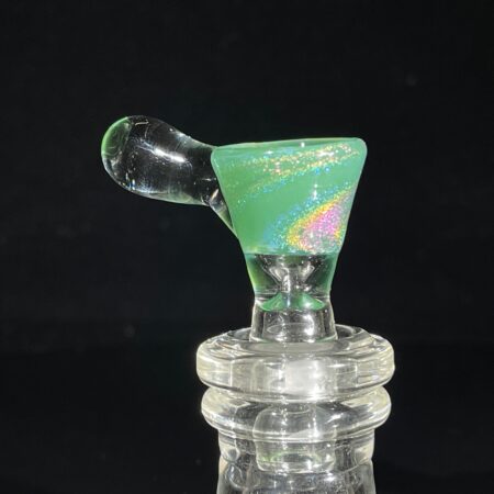 14mm Glimmer Moss Dichro Pullslide Accessory Jellyfish Glass