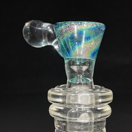14mm Seafoam Shimmer Dichro Pullslide Accessory Jellyfish Glass