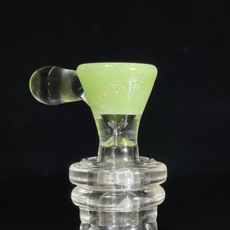 14mm Pistachio Prism Dichro Pullslide Accessory Jellyfish Glass
