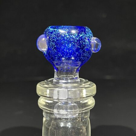 14mm Blue Zephyr Dichro Pullslide Accessory Jellyfish Glass