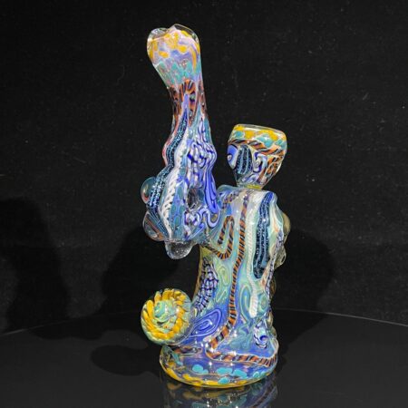 Molten Chaos Sherlock Donut Bubbler Glass Pipe Molten Imagination