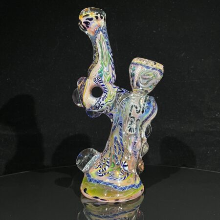 Molten Chaos Sherlock Donut Bubbler Glass Pipe Molten Imagination