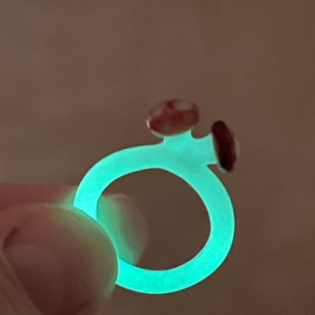 Double Mushroom Glass Ring Jewelry Marni420   
