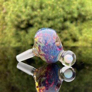 10 mm Purple Nebula Pull Slide with White Planet Opal Accessory Tako Glass