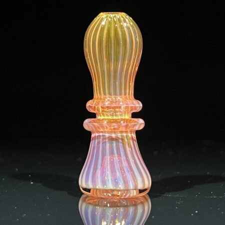 24k Gold Scallop Oneie Glass Pipe Kyle White Glass
