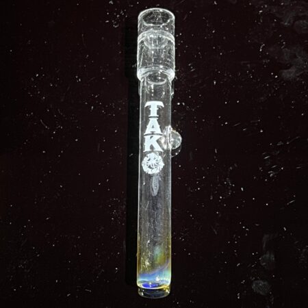 Tako Logo 4 Hole Chillum - Free Shipping Glass Pipe Tako Glass Glow In The Dark