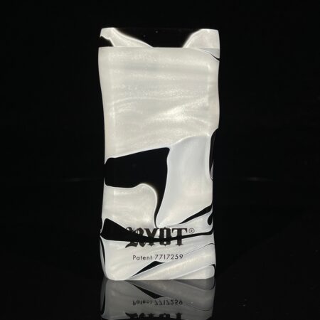 Acrylic Magnetic Dugout With Matching One Hitter Glass Pipe Ryot White/Black