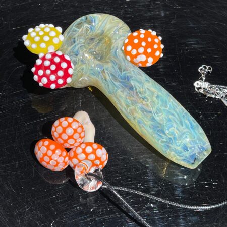 Mushroom Glass Pipe Combo Glass Pipe GXG Studio   
