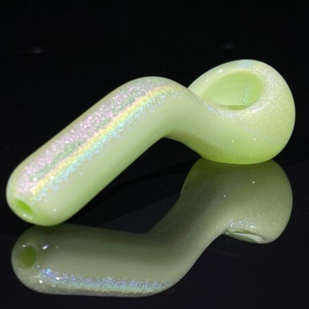 Key Lime Dichro Pocket Sherlock Glass Pipe Jellyfish Glass