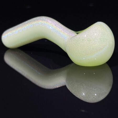 Key Lime Dichro Pocket Sherlock Glass Pipe Jellyfish Glass