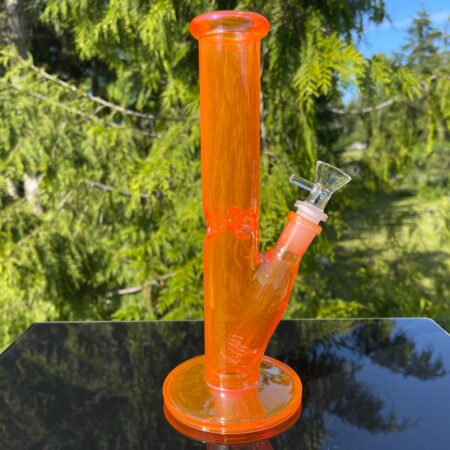 10" Neon Metallic Straight Tube Bong Glass Pipe TG