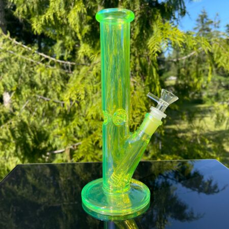 10" Neon Metallic Straight Tube Bong Glass Pipe TG