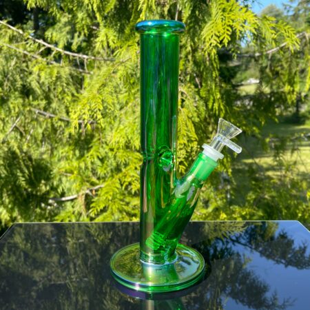 10" Neon Metallic Straight Tube Bong Glass Pipe TG