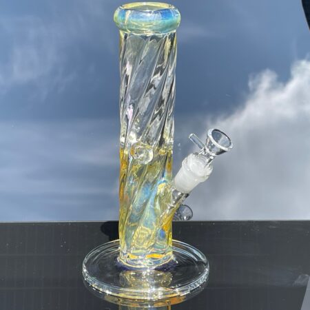 10" Twisted Fume Straight Tube Bong Glass Pipe TG