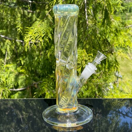 10" Twisted Fume Straight Tube Bong Glass Pipe TG