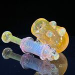 Gold Fumed Sidecar Pipe - Tako Glass