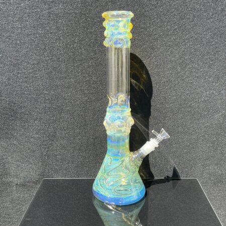 50x5 16" Ripple Fume Beaker Bong Glass Pipe TG