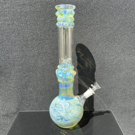 50x5 16" Ripple Fume Bubble Bong Glass Pipe TG