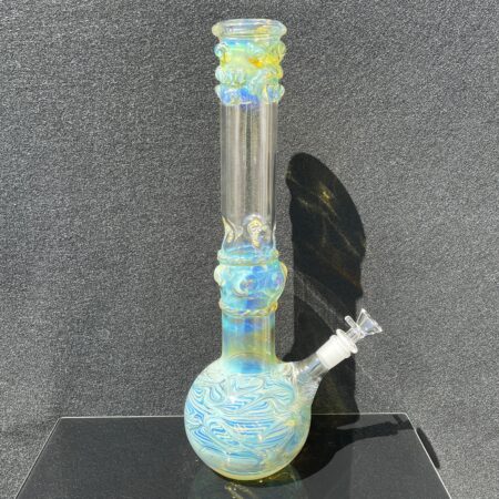 50x5 16" Ripple Fume Bubble Bong Glass Pipe TG
