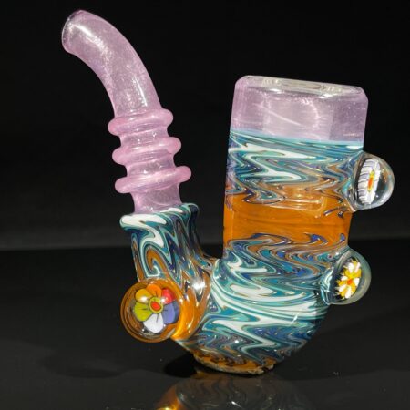 Superflat Flower Reversal Earl-Lock Pipe Glass Pipe Keys Glass