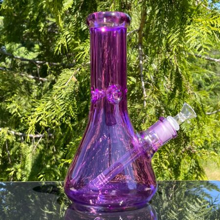 Bright Purple 10" Thick 9 mm Bong Glass Pipe TG