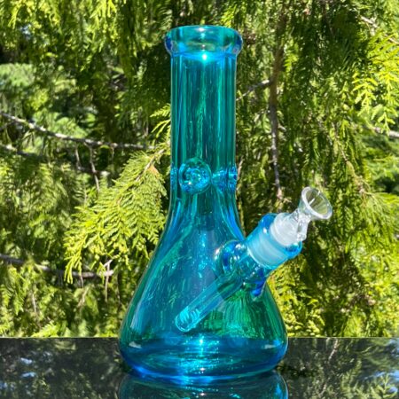 Bright Blue 10" Thick 9 mm Bong Glass Pipe TG