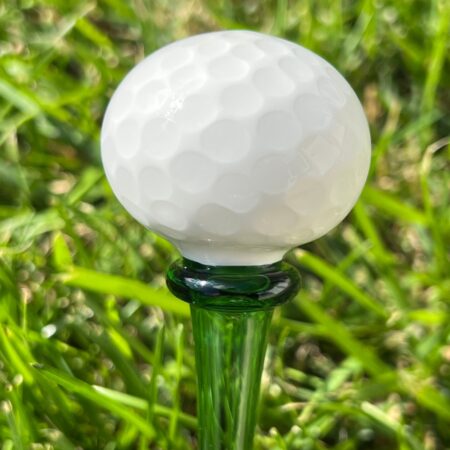 Golf Ball Glass Pipe Glass Pipe Matty White