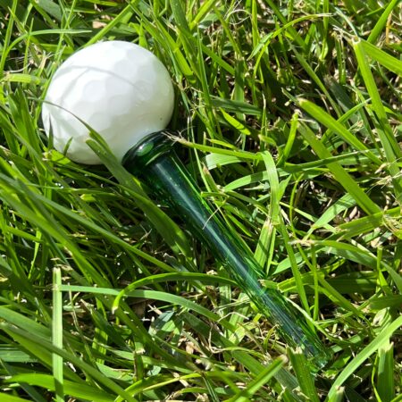 Golf Ball Glass Pipe Glass Pipe Matty White Green
