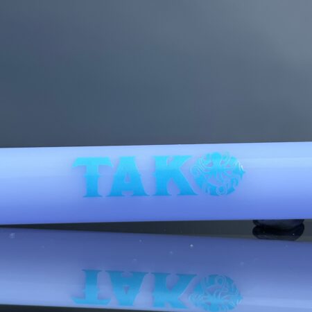 14mm Milky Blue Tako Logo Downstem Accessory Tako Glass Blue 3"