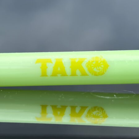 14mm Mint Green Tako Logo Downstem Accessory Tako Glass Yellow 3"