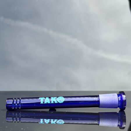 14mm Cobalt Tako Logo Downstem Accessory Tako Glass
