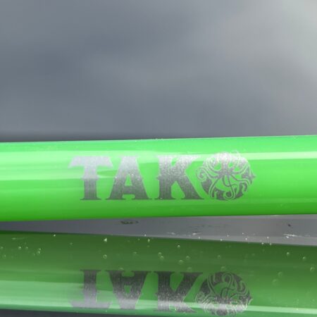 14mm Jade Green Tako Logo Downstem Accessory Tako Glass Purple 3"