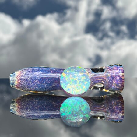 Purple Nebula Mega Opal Chillum Glass Pipe Tako Glass