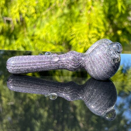 Purple Smoke Dichro Marbled Spoon Glass Pipe Fiona Phoenix Fire