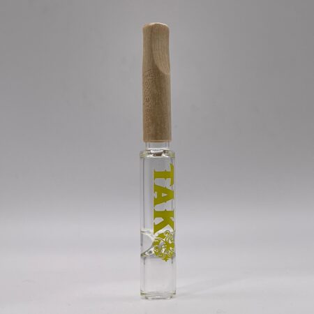 Tako Logo Wood Tipped Oneie Glass Pipe TG Slyme  