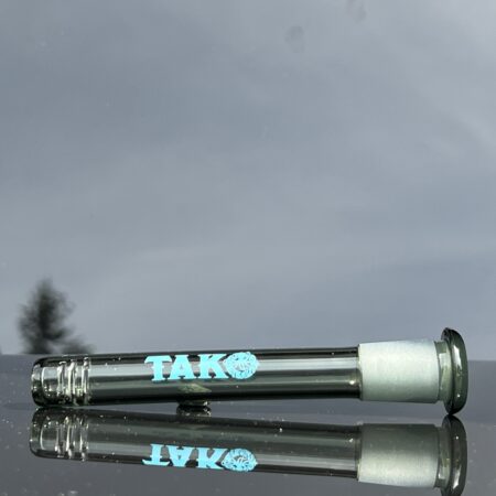 14mm Transparent Black Tako Logo Downstem Accessory Tako Glass
