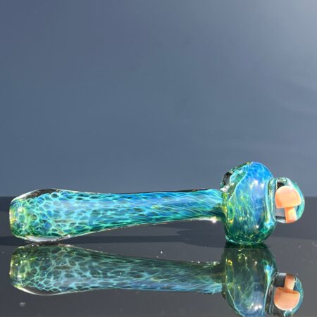 Aqua Mushroom Pipe Glass Pipe Beezy Glass