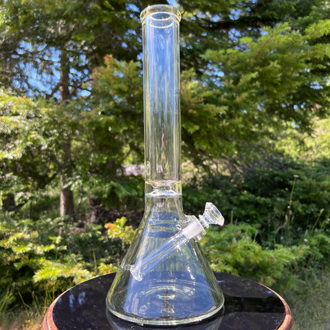 16" 50x7mm Fixed Shower Head Beaker Bottom Glass Pipe C2 Custom Creations