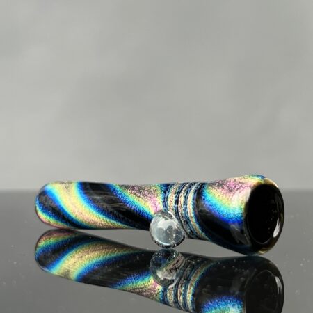 Celestial Glitter Dichro Chillum Glass Pipe Jellyfish Glass