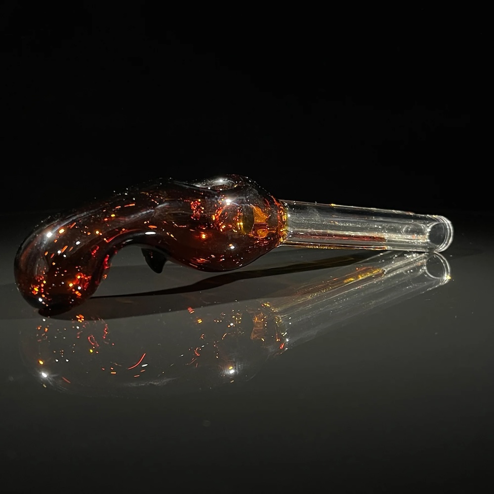 Double Barrel Shotgun Glass Pipe Dry Pipe Tako Glass 2