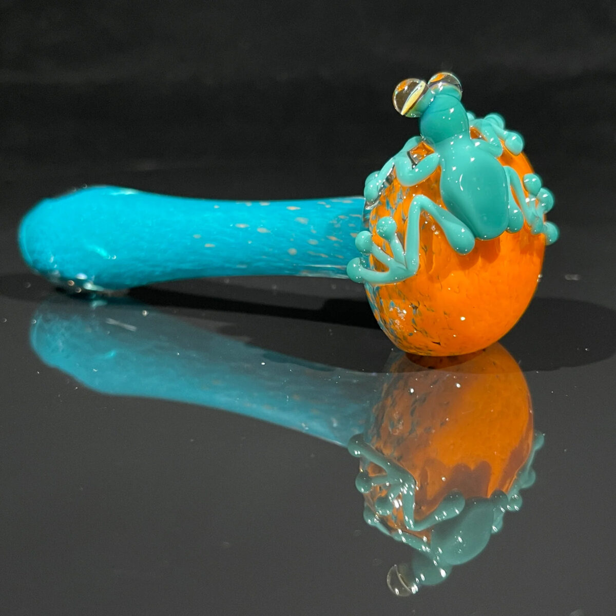 Sunset Red Marbled Pocket Pipe Dry Pipe Tako Glass 2
